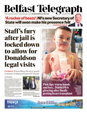 Cover of Belfast Telegraph