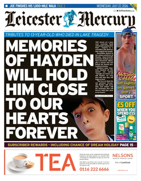 Cover of Leicester Mercury