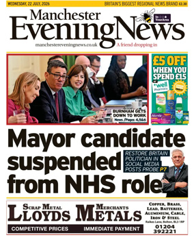 Cover of Manchester Evening News