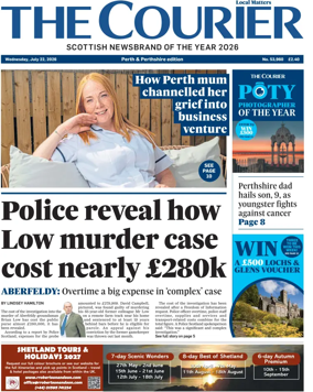 Cover of The Courier & Advertiser (Perth and Perthshire Edition)