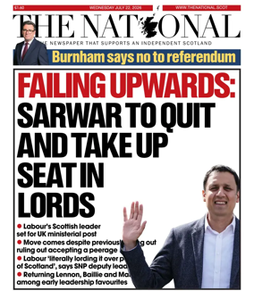 Cover of The National (Scotland)