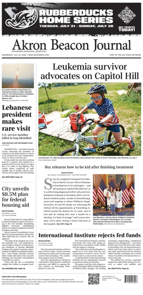 Cover of Akron Beacon Journal