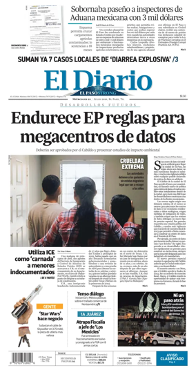 Cover of El Diario de El Paso