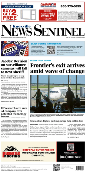 Cover of Knoxville News Sentinel