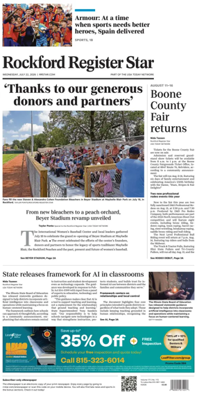 Cover of Rockford Register Star