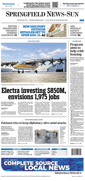 Cover of Springfield News-Sun