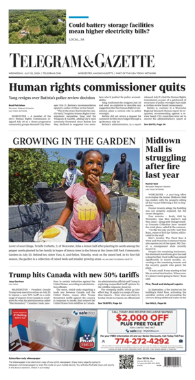 Cover of Telegram & Gazette