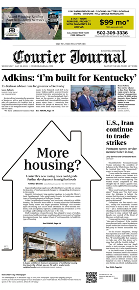Cover of The Courier-Journal (Louisville)