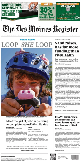 Cover of The Des Moines Register