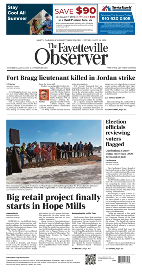 Cover of The Fayetteville Observer