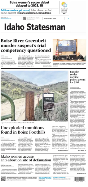 Cover of The Idaho Statesman