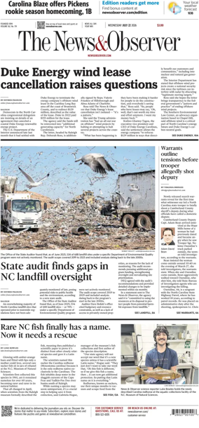 Cover of The News & Observer