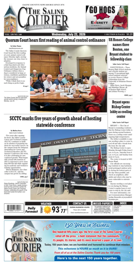 Cover of The Saline Courier