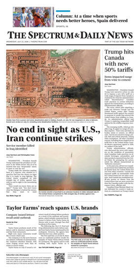 Cover of The Spectrum & Daily News