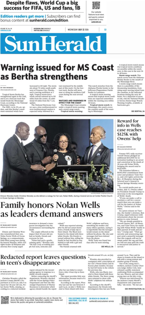Cover of The Sun Herald