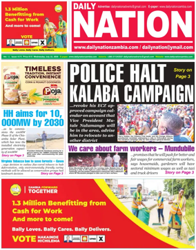 Cover of Daily Nation Newspaper