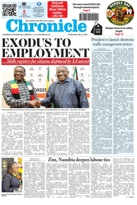 Cover of Chronicle (Zimbabwe)