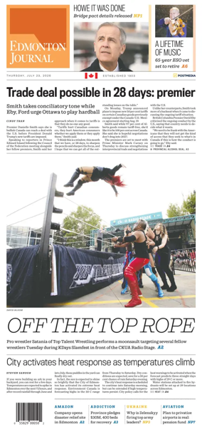 Cover of Edmonton Journal