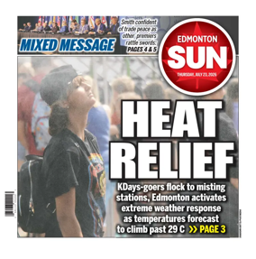 Cover of Edmonton Sun