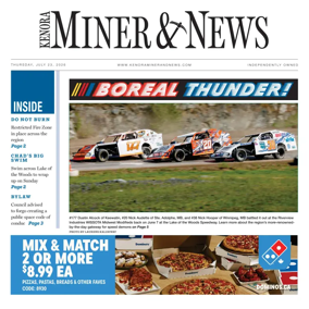 Cover of Kenora Daily Miner and News
