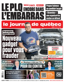 Cover of Le Journal de Quebec