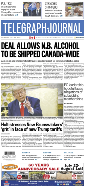 Cover of Telegraph-Journal