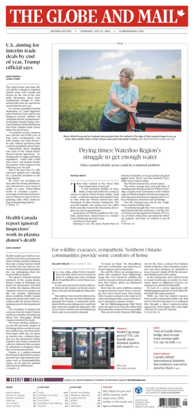 Cover of The Globe and Mail (Ontario Edition)