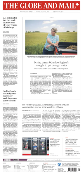 Cover of The Globe and Mail (Ottawa/Quebec Edition)
