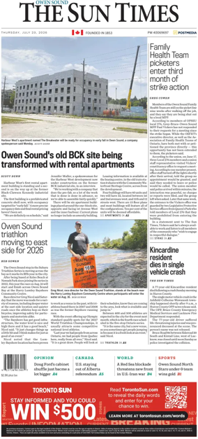Cover of The Sun Times (Owen Sound)