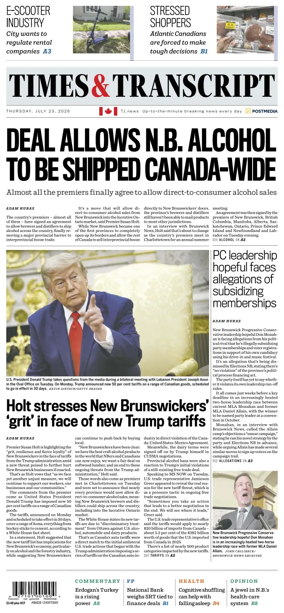 Cover of Times & Transcript
