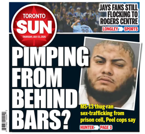 Cover of Toronto Sun