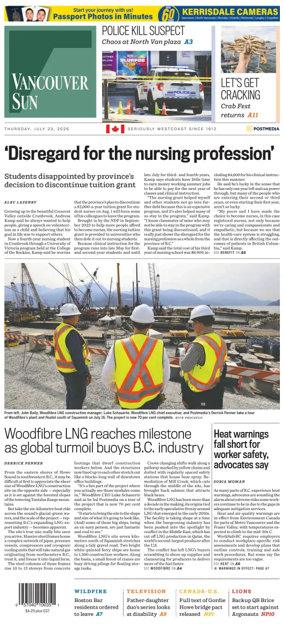 Cover of Vancouver Sun