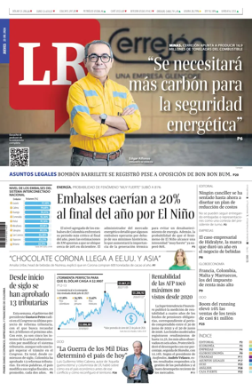 Cover of La Republica (Colombia)