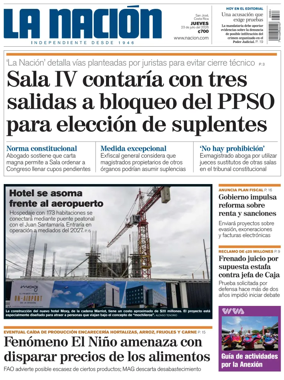 Cover of La Nacion (Costa Rica)