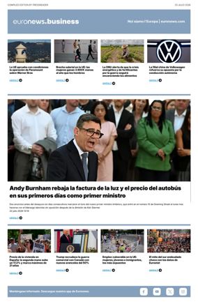Cover of Euronews Business (Spanish) Compiled Edition
