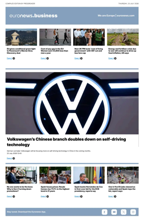 Cover of Euronews Business