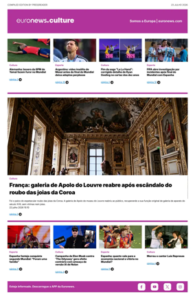 Cover of Euronews Culture and Sport (Portuguese)