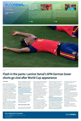 Cover of Euronews World Cup