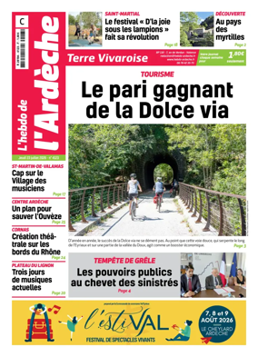 Cover of L'Hebdo de l'Ardeche – edition centre
