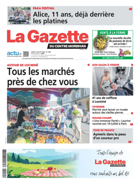 Cover of La Gazette du Centre Morbihan