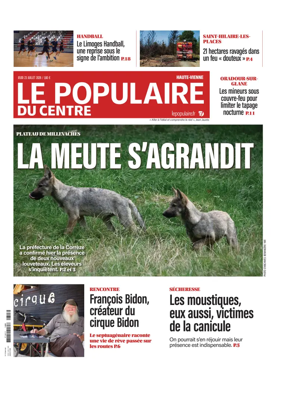 Cover of Le Populaire du Centre (Haute-Vienne)