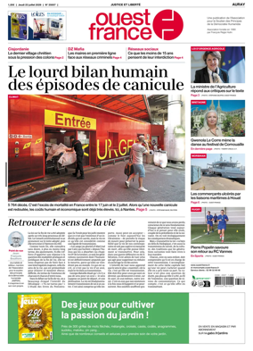 Cover of Ouest France (Auray)