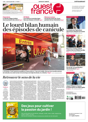 Cover of Ouest France (Chateaubriant)