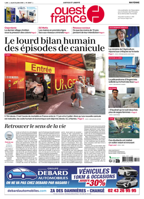Cover of Ouest France (Mayenne)