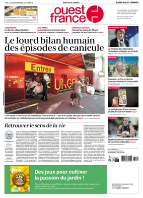 Cover of Ouest France (Saint-Malo)