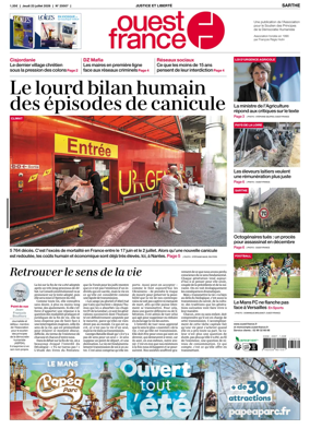 Cover of Ouest France (Sarthe)