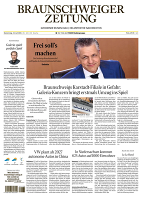 Cover of Braunschweiger Zeitung (Helmstedter Nachrichten)