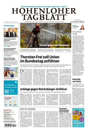 Cover of Hohenloher Tagblatt