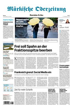 Cover of Markische Oderzeitung Bernau