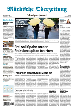 Cover of Markische Oderzeitung Eisenhuttenstadt